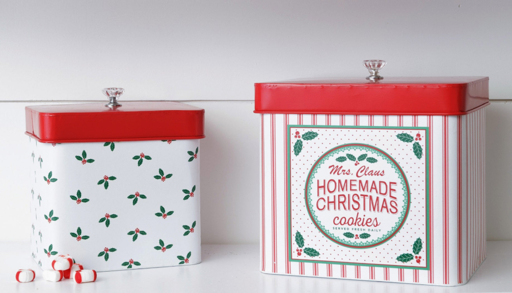 Mrs. Claus Bakery Container Set of 2