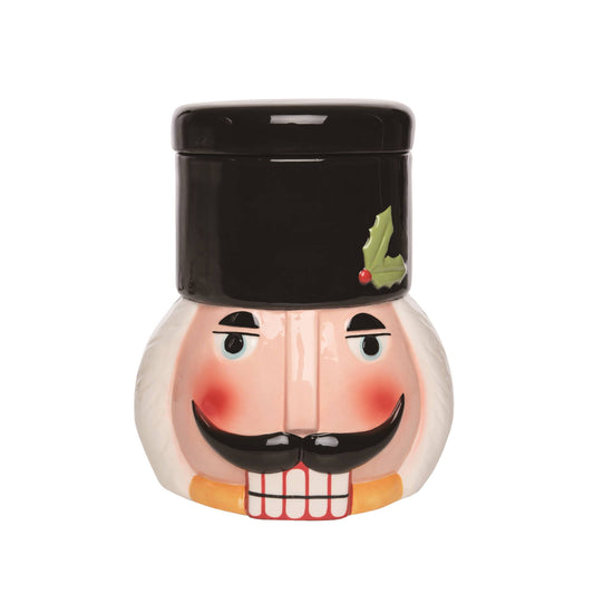 Christmas Ceramic Nutcracker Cookie Jar
