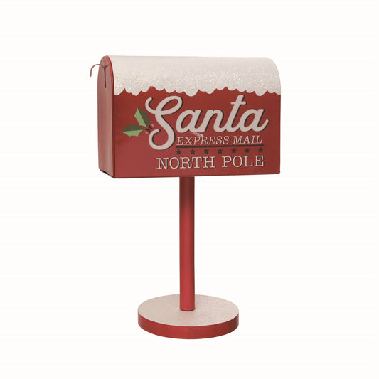 Christmas Metal Santa’s Standing Mailbox